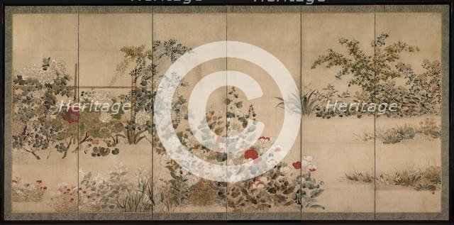 Flowers of the Four Seasons, mid-1600s. Creator: Kitagawa S?setsu (Japanese, active 1639-50).