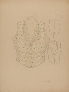 Waistcoat, c. 1937. Creator: Margaret Concha.