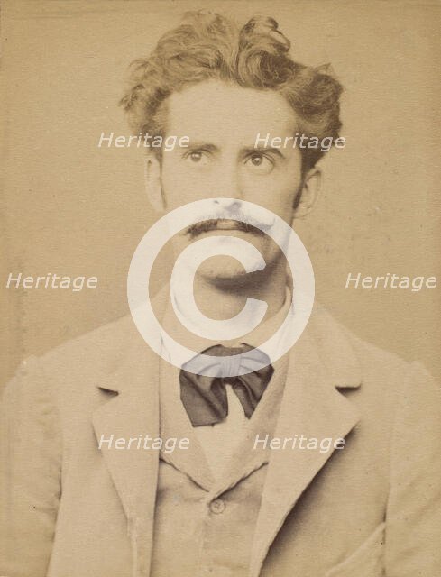 David. Armand, Auguste. 27 ans, né à Gien (Loiret). Faïencier. Anarchiste. 1/3/94., 1894. Creator: Alphonse Bertillon.