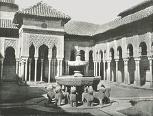 The Court of the Lions, Alhambra, Granada, Spain, 1895.  Creator: W & S Ltd.