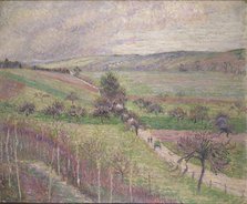 The Thierceville Road, Early Spring, 1893. Artist: Camille Pissarro.