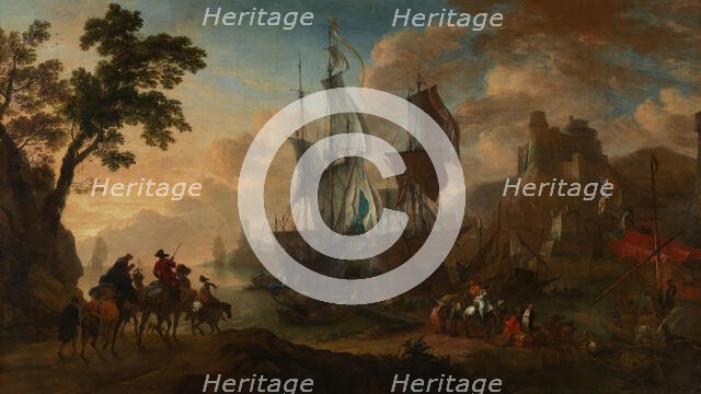 Harbour in the Levant, Last half of 17th century. Creator: Hendrick van Minderhout.