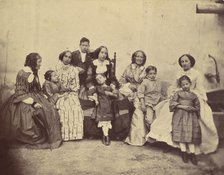 [Ten members of the Antoine family], 1850s-60s. Creator: Franz Antoine.