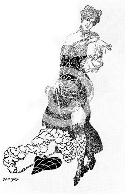 La Folichonette Illustration for the journal Vesy (The Scales), 1905. Artist: Feofilaktov, Nikolai Petrovich (1878-1941)