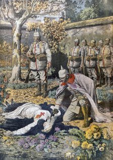 The Execution of Edith Cavell from Petit Journal,  pub.  November 1915 (colour lithograph)