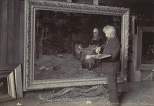 Petrus van der Velden at work, 1890s. Creator: Unknown.