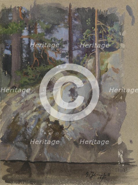 Cliff, 1895. Creator: Eero Jarnefelt.