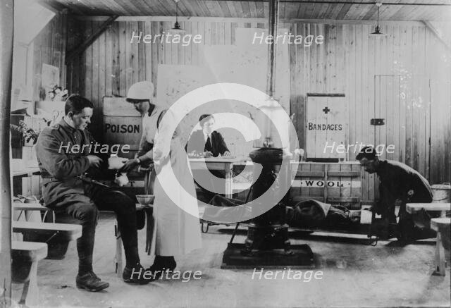 British Voluntary Aid detachment dressing station, 27 Jun 1917. Creator: Bain News Service.
