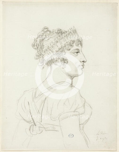 Bust of Caroline Bonaparte, Princess Murat, Queen of Naples, c. 1810. Creator: Jacques-Louis David.