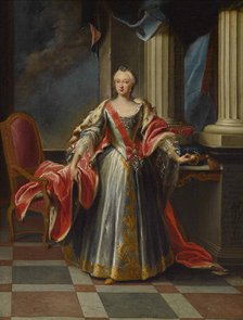 Portrait of Maria Anna Sophia of Saxony (1728-1797), Electress of Bavaria. Creator: Horemans, Peter Jacob (1700-1776).