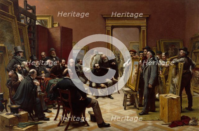 The Council of the Royal Academy selecting Pictures for the Exhibition, 1875, 1876. Creator: Charles West Cope.