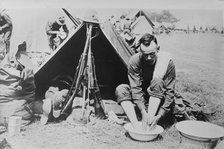 Washing tired feet, 1918. Creator: Bain News Service.