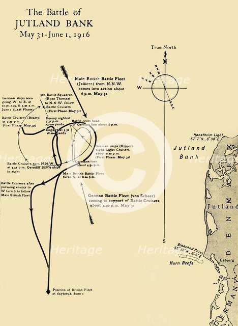 'The Battle of Jutland Bank, May 31-June 1, 1916', (c1920). Creator: Unknown.