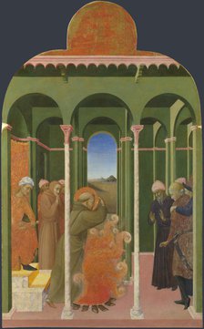 Saint Francis before the Sultan (From Borgo del Santo Sepolcro Altarpiece), 1437-1444. Artist: Sassetta (1392-1450)