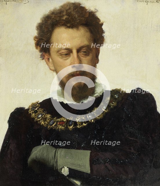 Alexander Lensky (1847-1908) as Petruchio in the comedy The Taming of the Shrew by William Shakespea