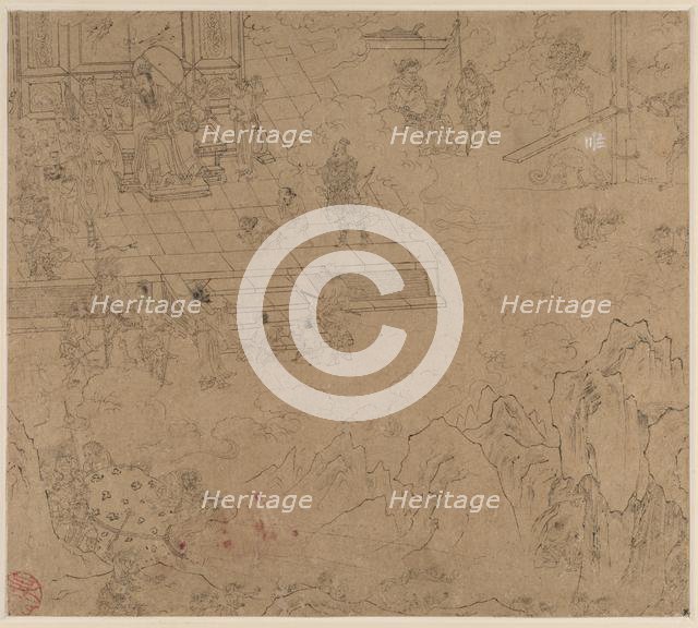 Album of Daoist and Buddhist Themes: Kings of Hells: Leaf 39, 1200s. Creator: Unknown.