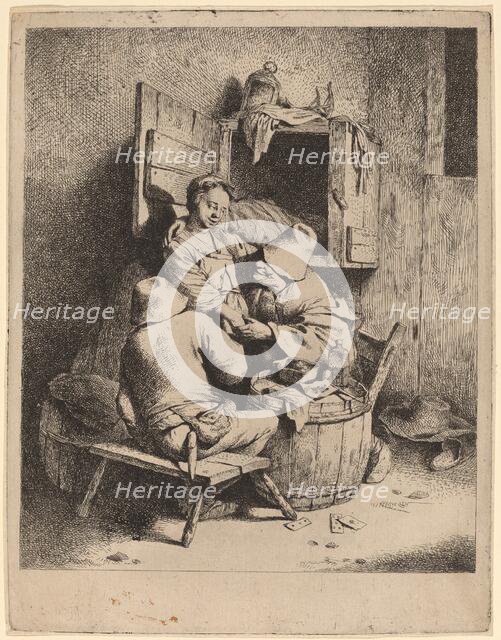 The Flirtation of a Young Innkeeper. Creator: Cornelis Bega.