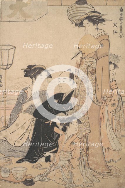 Sashiye (name of a place in Edo), ca. 1782. Creator: Torii Kiyonaga.