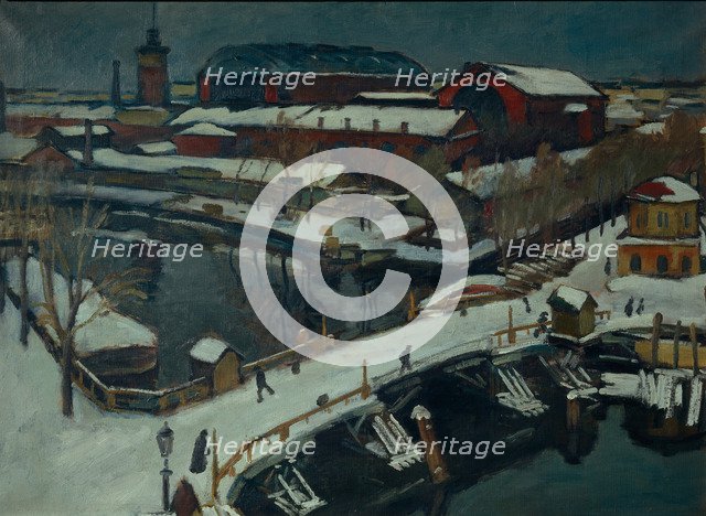 Winter landscape. Petrograd, 1920. Artist: Braz, Osip Emmanuilovich (1872-1936)