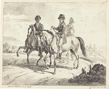 Outing on Horseback, 1811. Creator: Johann Adam Klein.