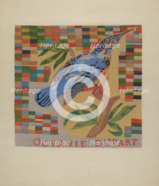 Sampler, c. 1937. Creator: Joseph L. Boyd.