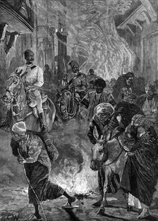 The Cholera in Cairo: the people leaving Boulak, 1883. Creator: Unknown.