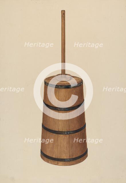 Handmade Churn, c. 1937. Creator: Rex F Bush.