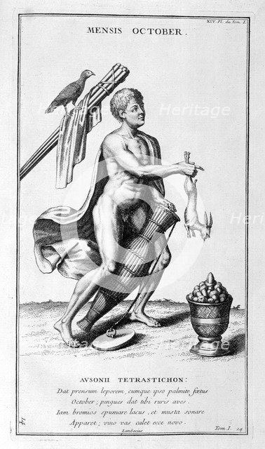 'A representation of October', 1757. Artist: Bernard de Montfaucon