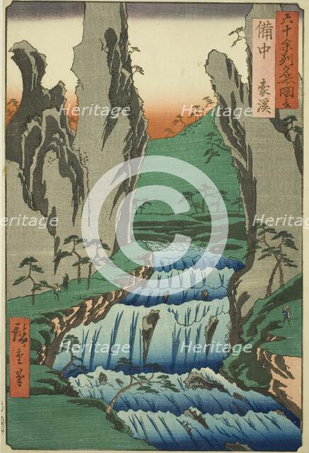 Bitchu Province: Gokei (Bitchu, Gokei), from the series "Famous Places in the Sixty-odd..., 1853. Creator: Ando Hiroshige.