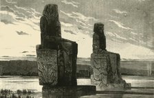 'Colossal Staues at Thebes', 1890.   Creator: Unknown.