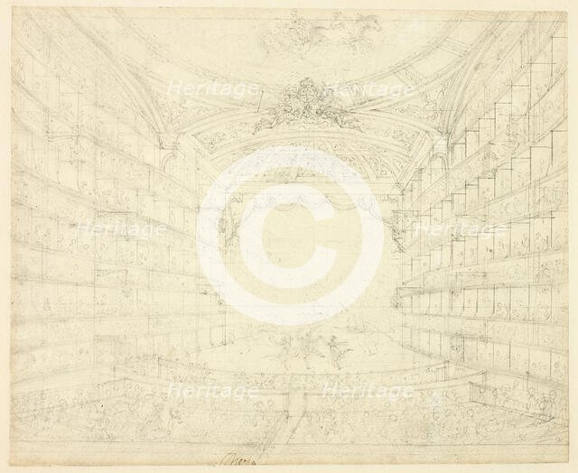 Study for Opera House, from Microcosm of London, c. 1809. Creator: Augustus Charles Pugin.