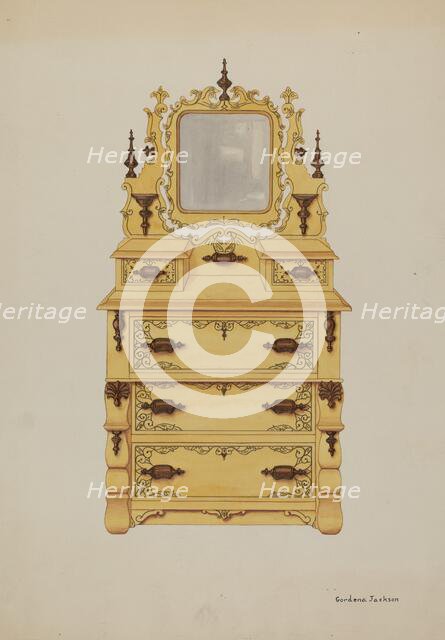 Dresser, c. 1937. Creator: Gordena Jackson.