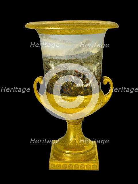 Urn showing the Battle of Vitoria, Spain, 1813 (1817-1819). Artist: Unknown.