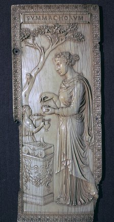 The Roman Symmacki Diptych, 4th century. Artist: Unknown