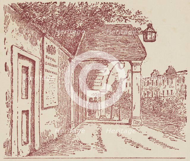 Entrance to Vauxhall Gardens, 1888. Creator: Unknown.