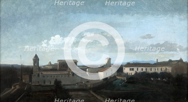 The Church of La Trinite des Monts, Rome, 19th century. Artist: Antoine Auguste Ernest Hebert