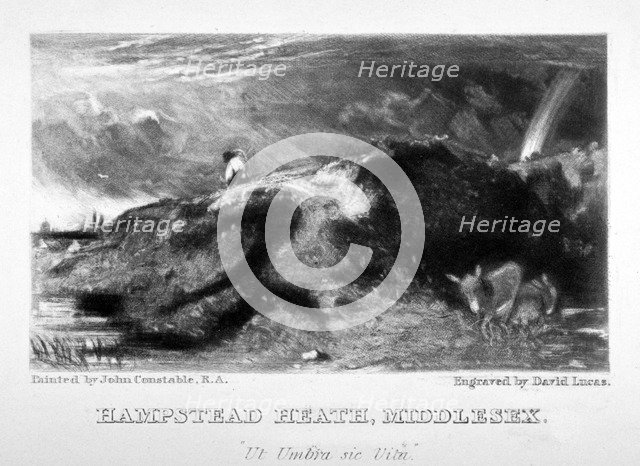 View of Hampstead Heath, London, 1831.              Artist: David Lucas