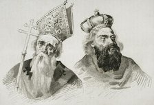 Saint Gregory Magister and Saint Gregory Vegaiaser, Armenian Apostolic Church, 1838. Creator: Hippolyte Lalaisse.