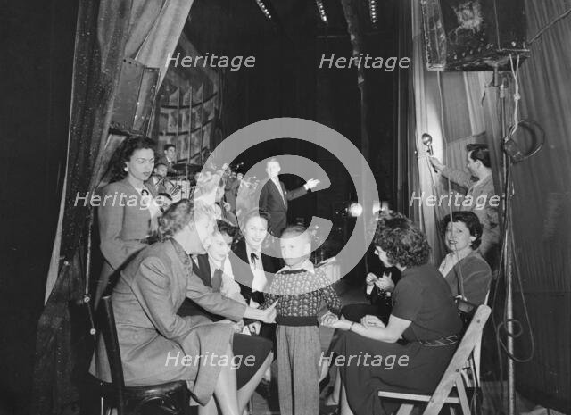 Portrait of Stan Kenton, June Christy, Laurindo Almeida, Bob Gioga...Richmond, Va.(?), 1947. Creator: William Paul Gottlieb.