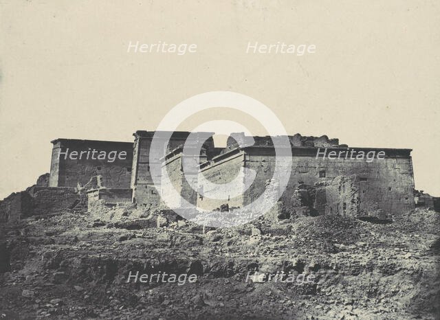 Nubie. Grand Temple d'Isis, A Philoe. Vue générale prise du nord, 1850. Creator: Maxime du Camp.