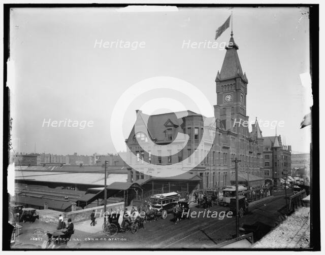 Chicago, Ill., C. & N.W. R.R. station, c1898. Creator: Unknown.