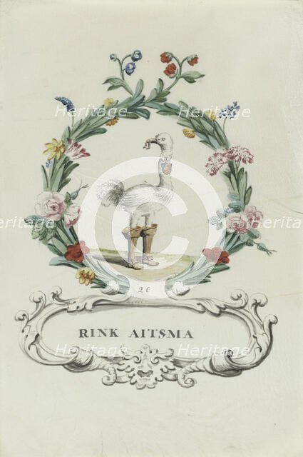 Cartoon of Rink Aitsma, 1710-1720. Creator: Anon.
