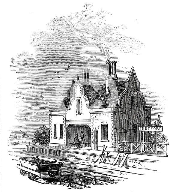 Thetford Station, 1845. Creator: Unknown.