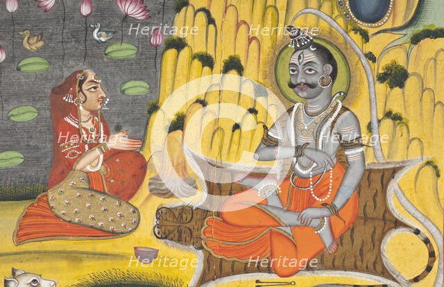 Parvati Worshipping Shiva (image 3 of 3), between 1750 and 1800. Creator: Unknown.