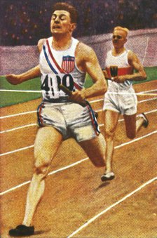 Ray Barbuti and Hermann Engelhard, 4 x 400m relay, 1928. Creator: Unknown.