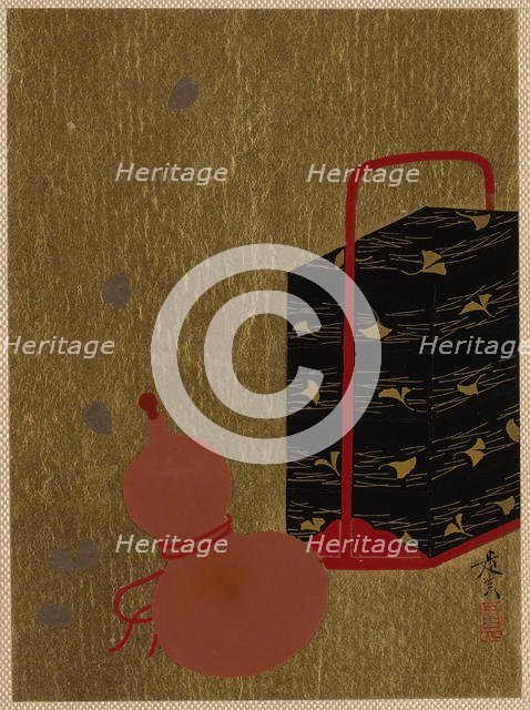 Lacquer Box and Gourd. Creator: Shibata Zeshin.