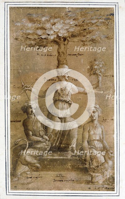 An Allegory of Prudence, between circa 1518 and circa 1520. Creator: Baldassare Peruzzi.