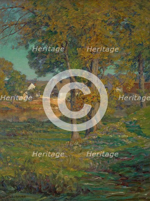 Thornberry's Pasture, Brooklyn, Indiana (An Indiana Farm), 1904. Creator: John Ottis Adams.