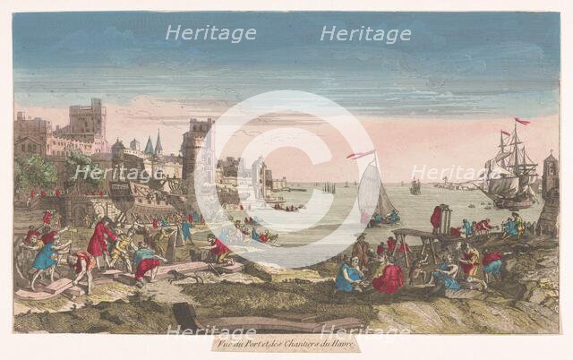 View of a shipyard, 1700-1799. Creator: Anon.