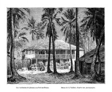 Tropical building, Port-au-Prince, Haiti, 19th century. Artist: Vuillier